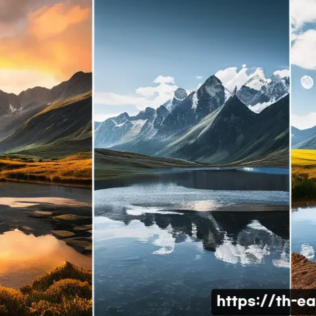 지구과학과 기후 정책 연구 - Here are three detailed image prompts in English, designed for image generation models, based on the...